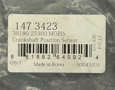 2014 KIA 2.4l Crank Position Sensor Mobis 39180-25300