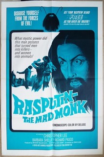 Rasputin The Mad Monk 1966 Christopher Lee Hammer horror Original US Poster