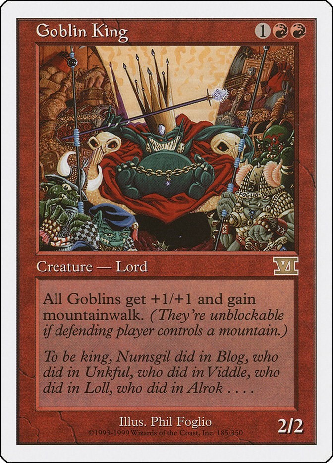 Goblin King #185 *Normal* NM - Classic Sixth Edition MTG
