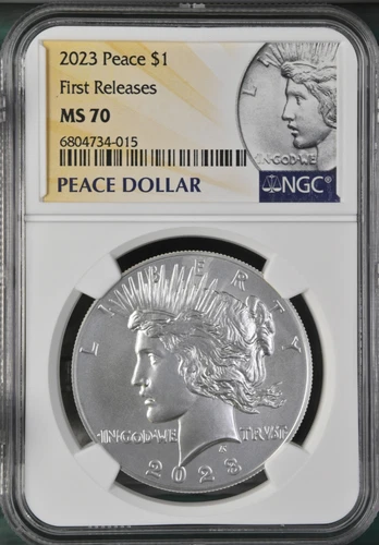 2023 Peace Silver Dollar Uncirculated Coin NGC MS 70 First Releases