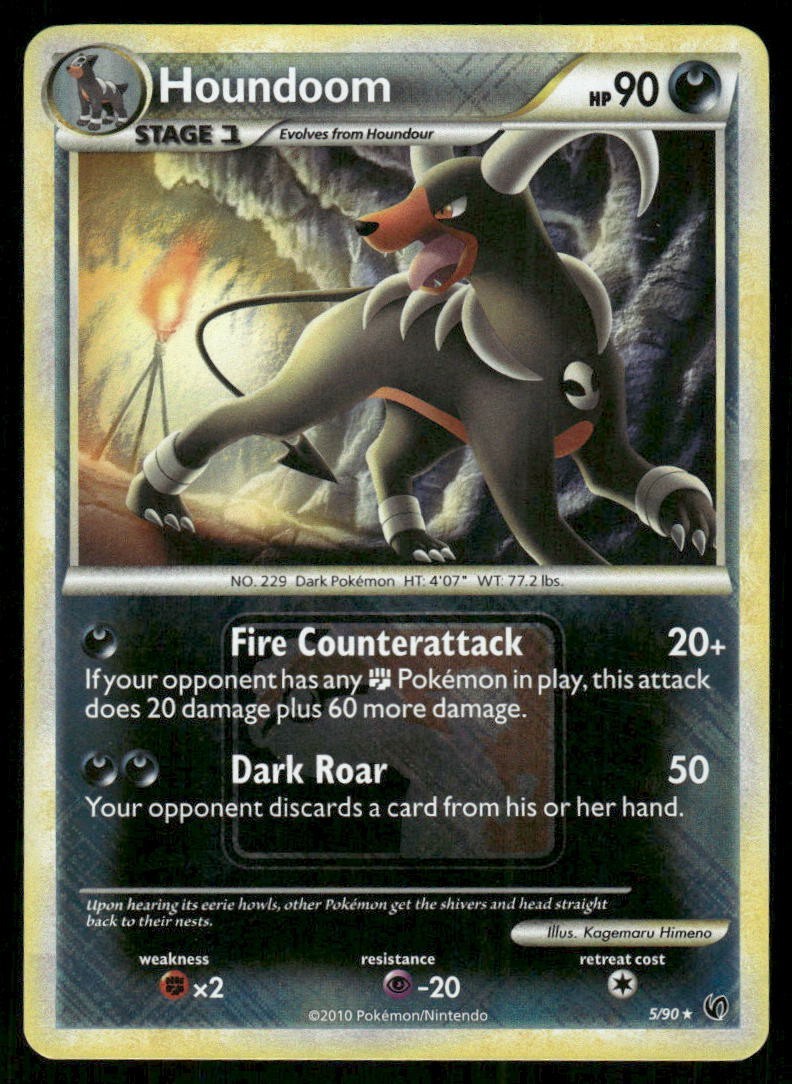 Pokemon Tcg Houndoom [Reverse Holo League] #5 Pokemon Undaunted LP