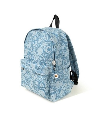 A BATHING APE BABY MILO MEDIUM BACKPACK #4 BLUE AM20189304 Japan New