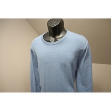 J.Crew Crew Neck Pullover Sweater Mens XL Light Blue 100 Cotton Excellent
