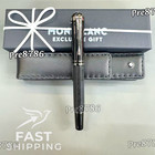 BID NOW Montblanc Marcel Proust Style Full Black Fountain Pen w/ Leather Pouch — photo 8