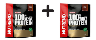 2 x Nutrend 100% Whey Protein, Chocolate + Cocoa - 800g (46,84 EUR/kg)