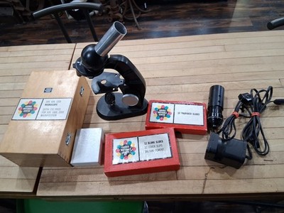 Vintage Gilbert Microscope and Lab Set With Case