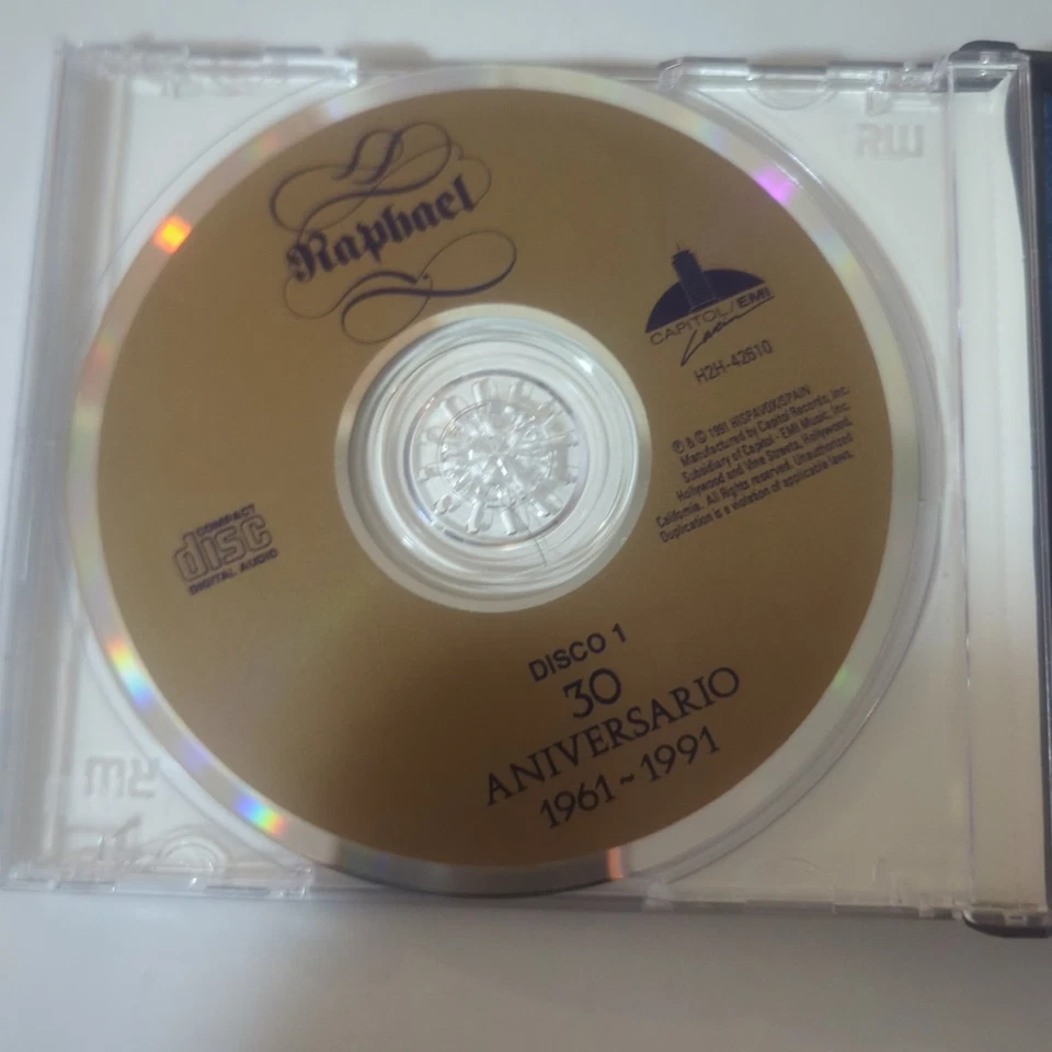 Rafael 30 Aniversario (1961-1991) набор из 2 компакт-дисков сборник Mejores Canciones Exitos - Изображение 4 из 4