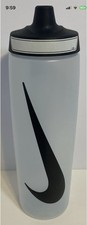 Nike Refuel 24 oz Squeeze Water Bottle Clear w/ Black NEW in package Sports