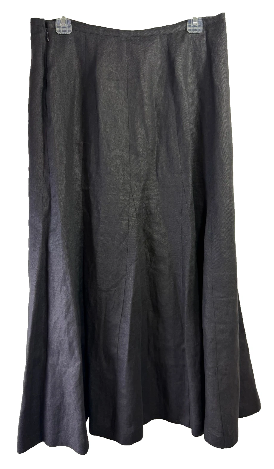 Talbots Women's Black Linen Maxi Skirt - Size 12 - Waist 32"