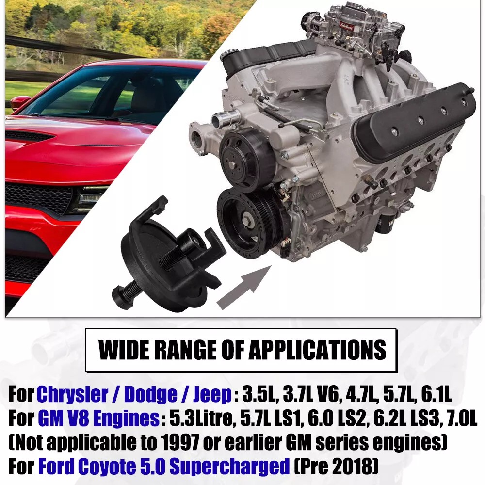 LS1 Harmonic Balancer Crankshaft Pulley Installation Puller Tool LS 5.3 5.7 6.2L thumbnail 12