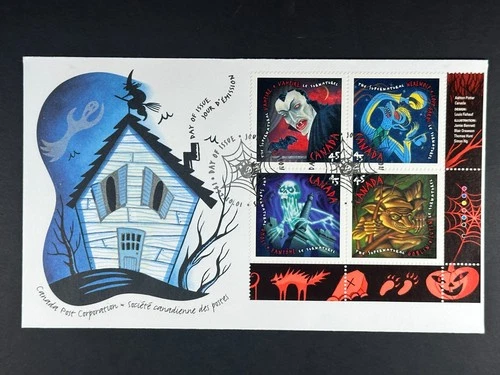 Canada FDC 1997 Halloween Supernatural Creatures Block of 4 Toronto