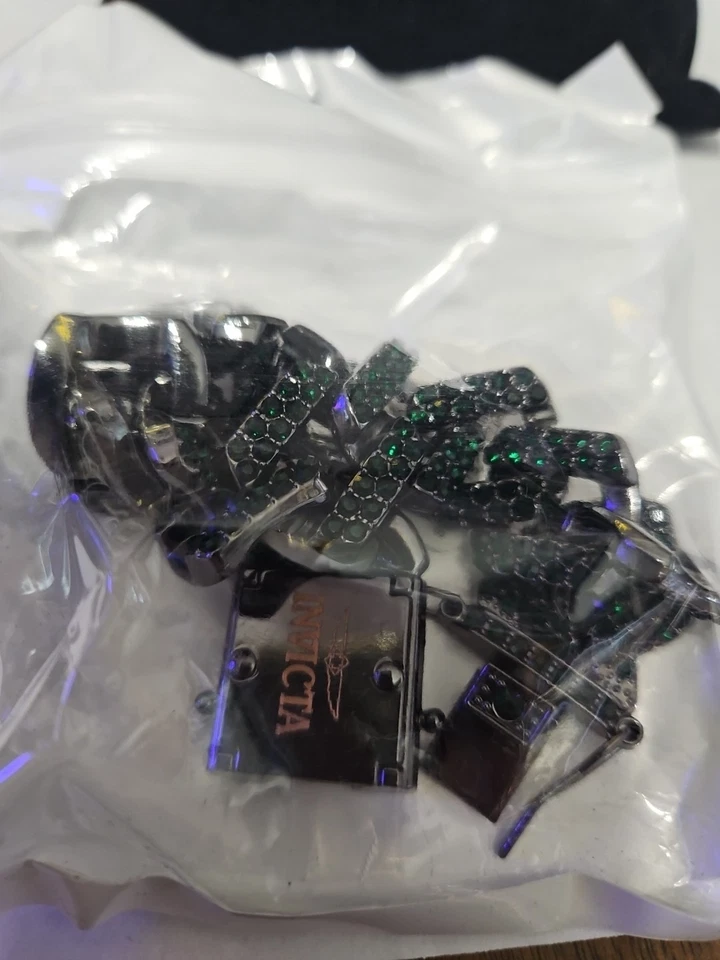 80914 Invicta Elements Hombre XL Cadena de Goteo Pulsera Dinero Verde Nuevo en Paquete $89 Minorista Foto 3 de 4