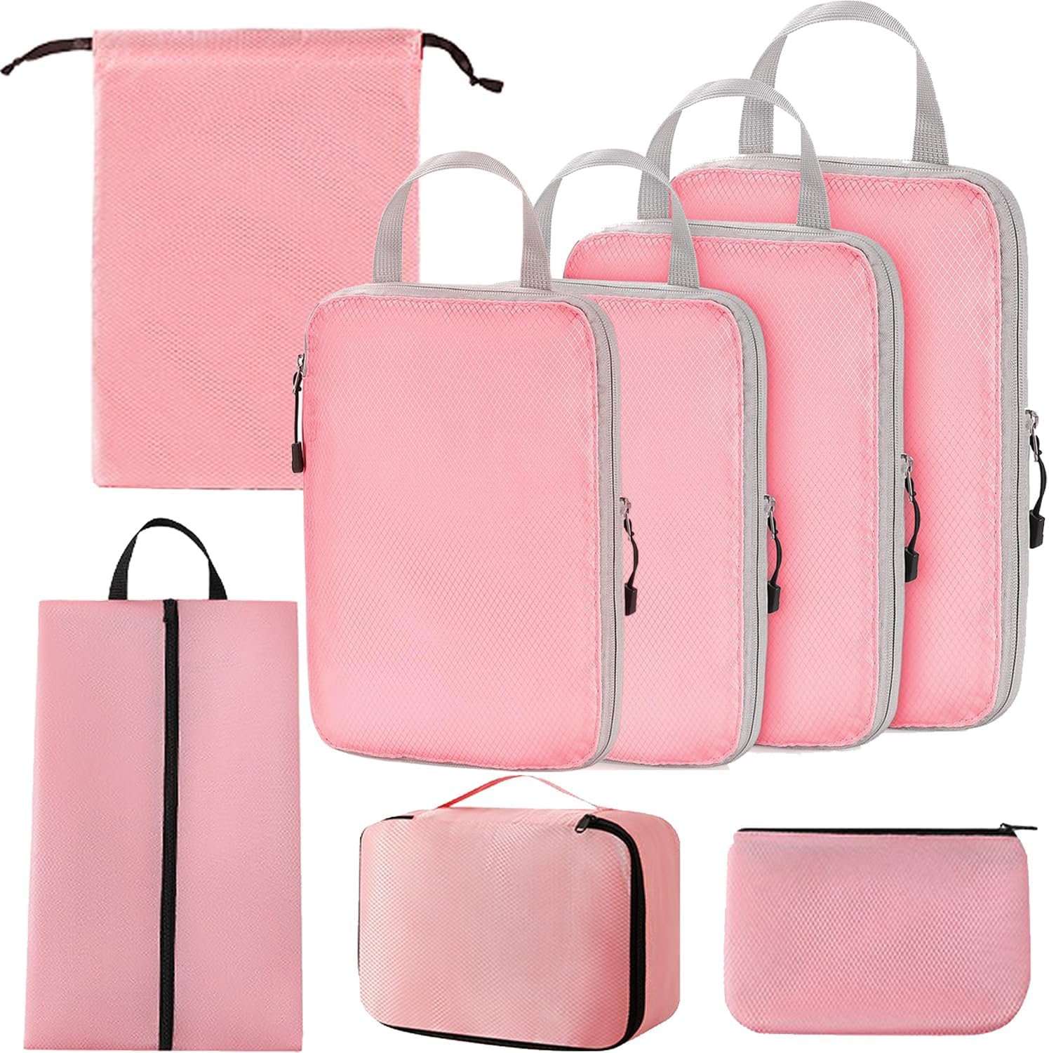 Compression Packing Cubes for Carry on Suitcases, 8Pcs a Set Compression Packing