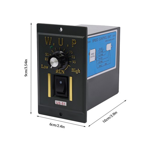 Motorreductor de CA de 370 W de alto rendimiento con controlador de velocidad, aleación de aluminio - Imagen 3 de 20