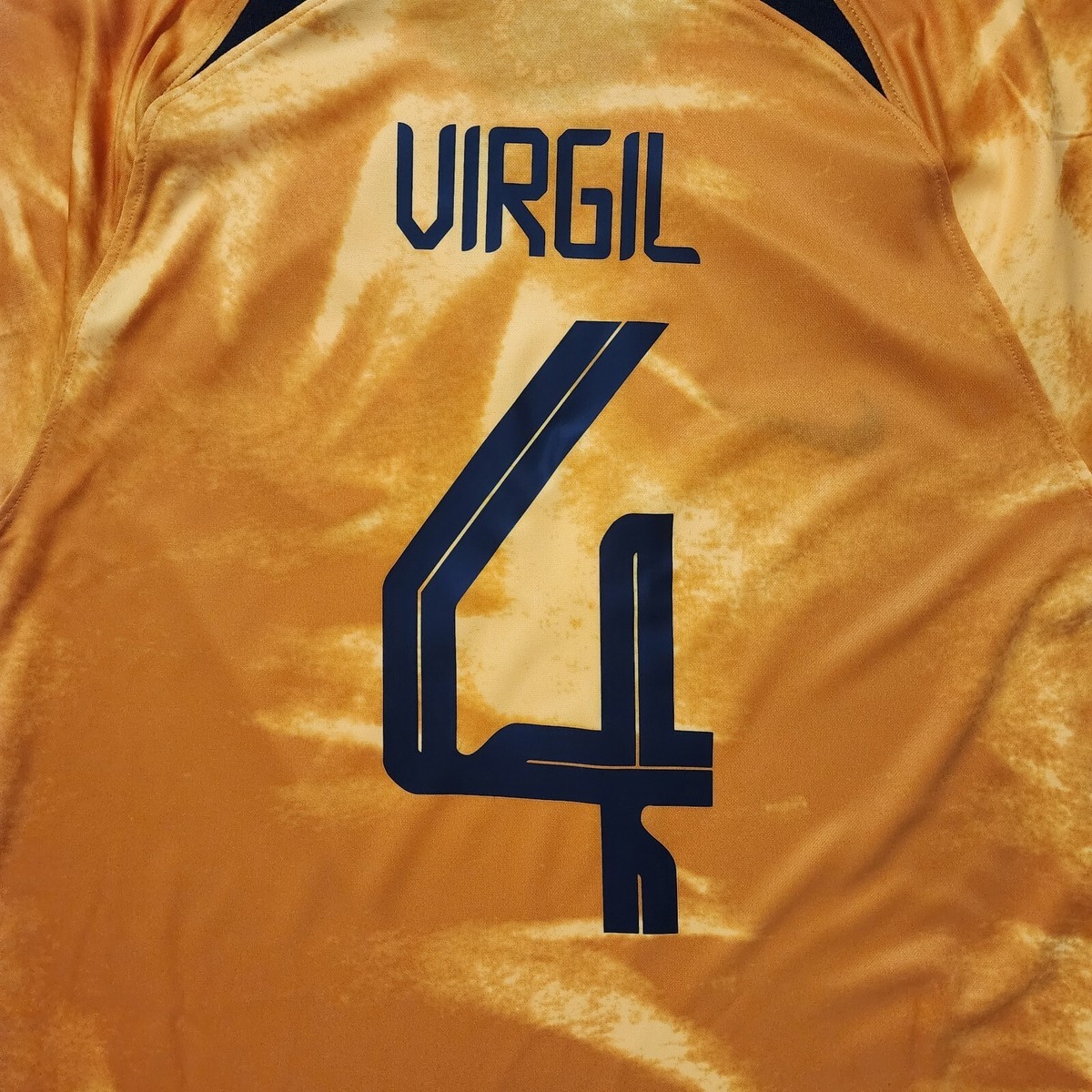 2022 Nike Netherlands Home Soccer Jersey Virgil Van Dijk Men M