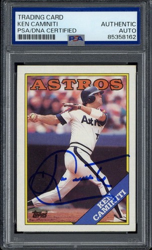 Ken Caminiti 1988 Topps #64 Signed Auto PSA/DNA Slabbed Astros RC ID:465701