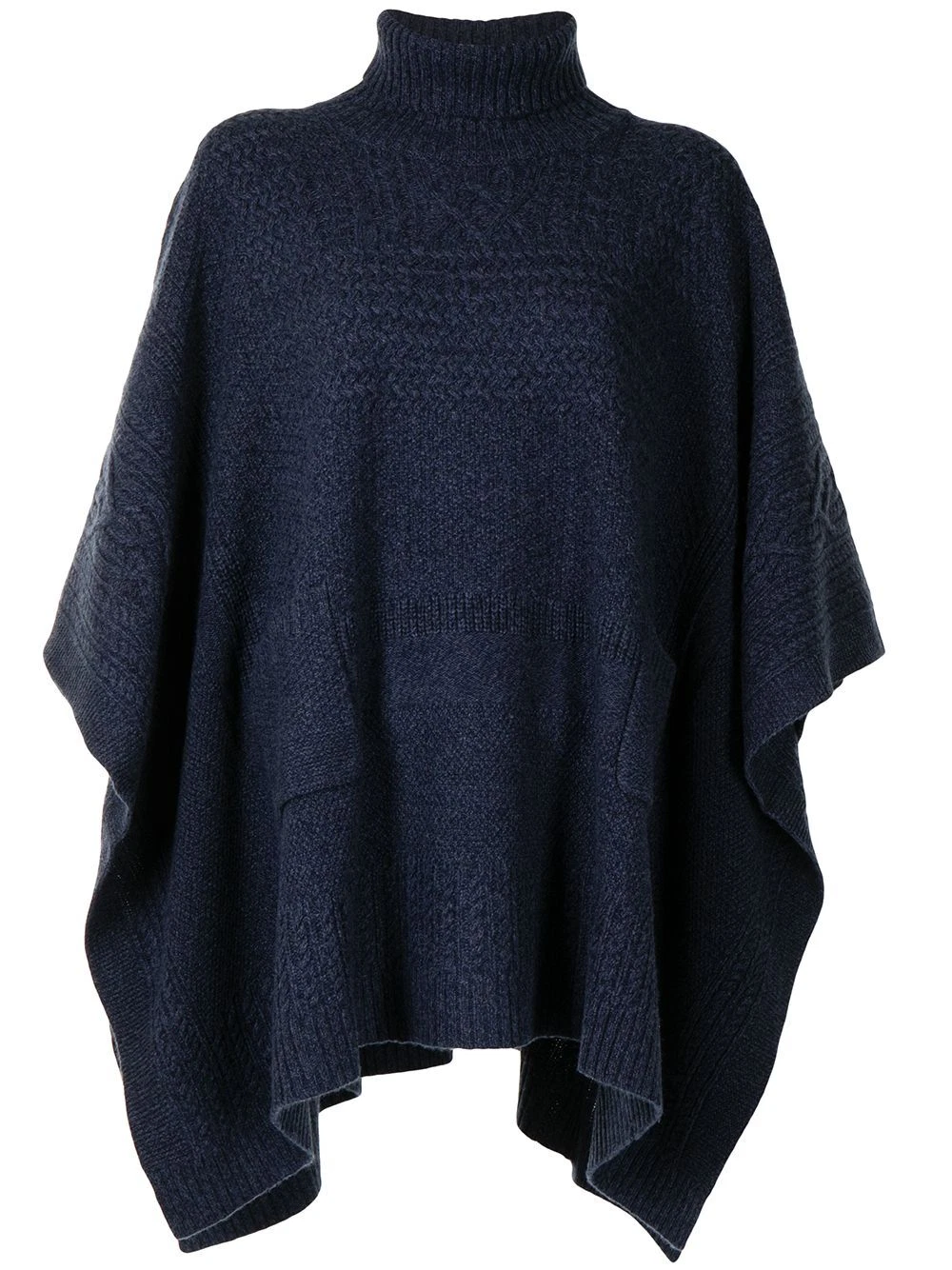 Women's Ralph Lauren RRL Wool Cashmere Roll Neck Poncho Sweater M/L New $845