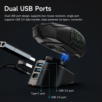 for Logitech G Pro X Superlight G502 /Razer Naga Pro Charging Dock without Mouse