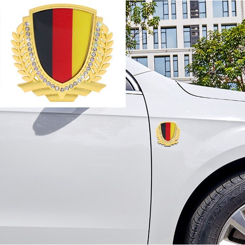 2pcs Metal Chrome Diomand USA American Flag Car Trunk Emblem - Foto 3