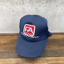 Free Agent BMX Hat Cap Fitted Old School BMX Freestyle Logo Large L Blue