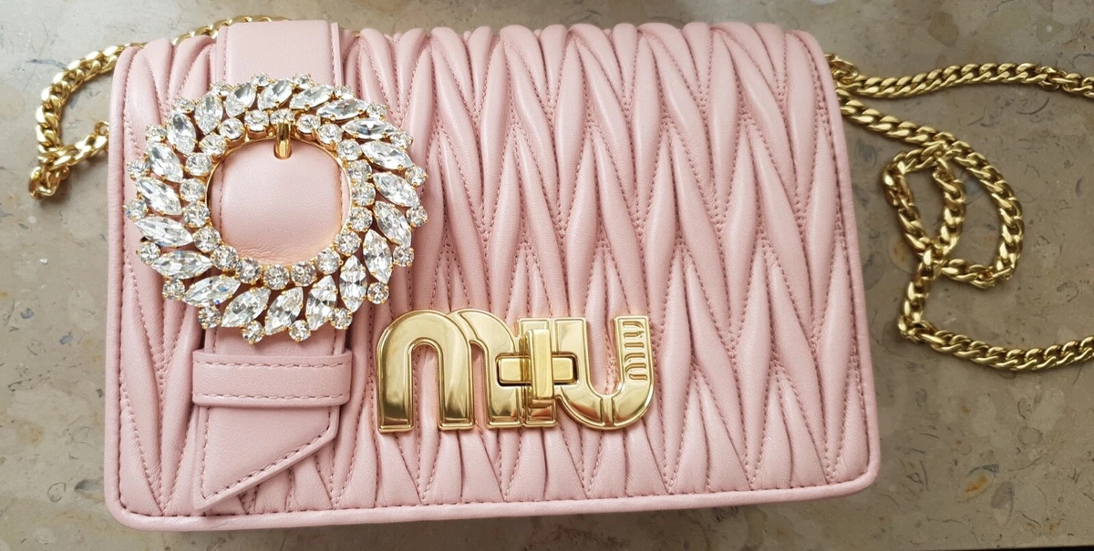 Miu Miu Matelassé Bag - Pink Leather | eBay