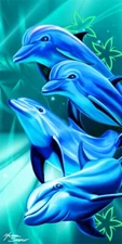 Happy Dolphins Beach Towel