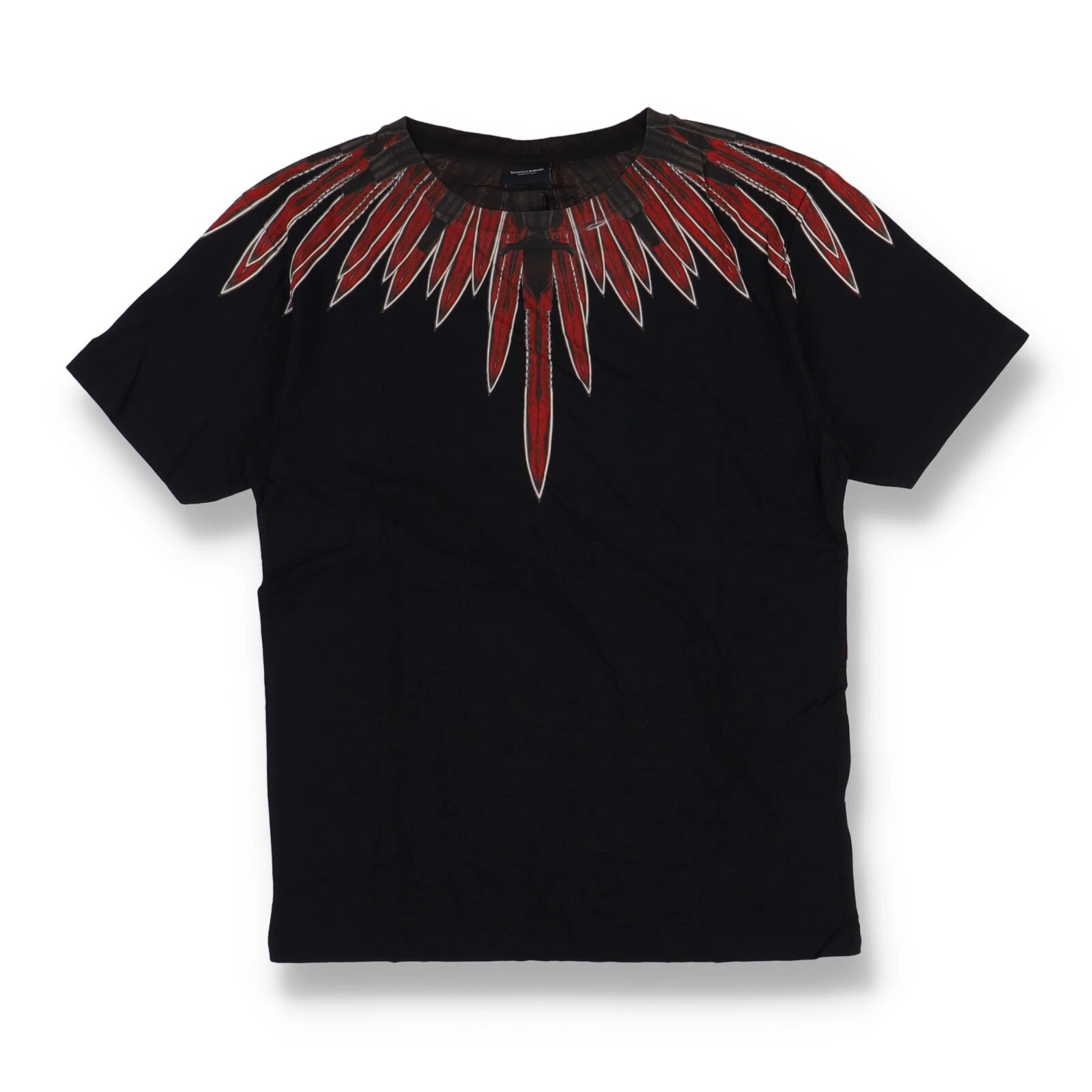 T shirt Marcelo Burlon nera stampa ali Angelita Taglia XXS SS17 $315