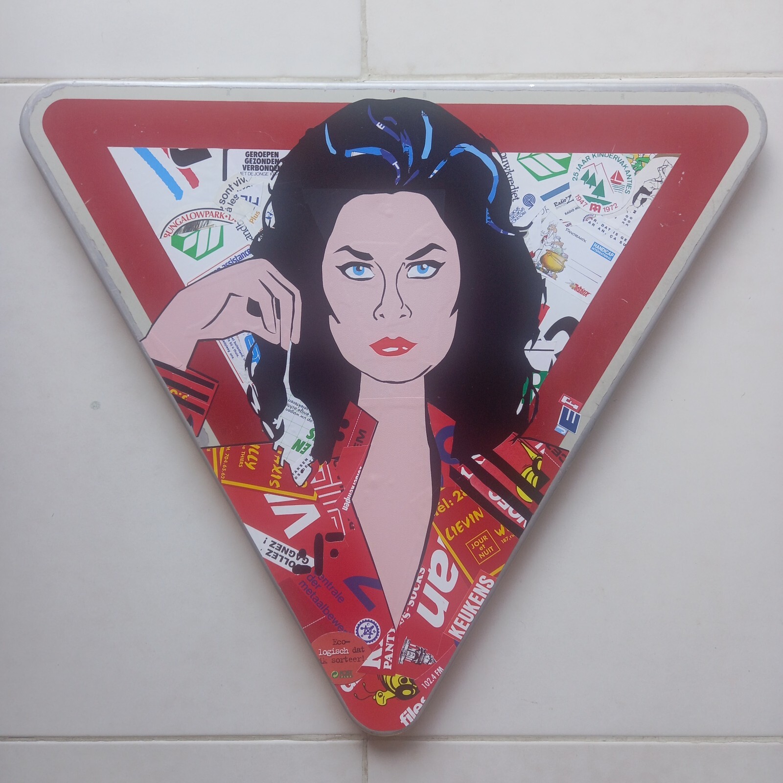 panneau routier aluminium SERIE V JANE BADLER autocollants publicitaires