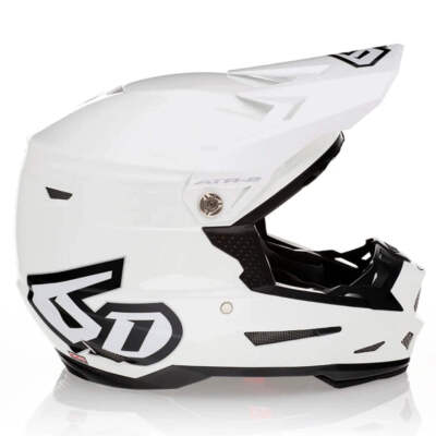 6D ATR-2Y Youth MX Helmet Solid Gloss White UK