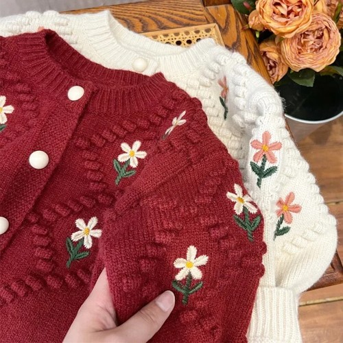 Kids Girls Cardigan Sweaters Coat Autumn Baby Outfit Jacket Children Tops