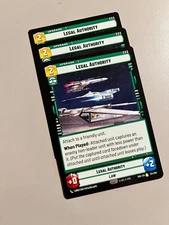 Star Wars Unlimited Legal Authority x3 Play Set  #124 Shadows of the Galaxy