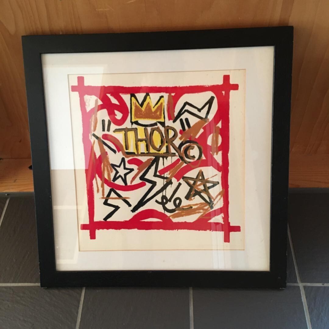 Jean Michel Basquiat THOR Thunder God silkscreen | eBay