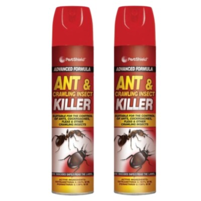 2x Ant & Crawling Insect Killer Spray Advanced Formula Aerosol 300ml ...