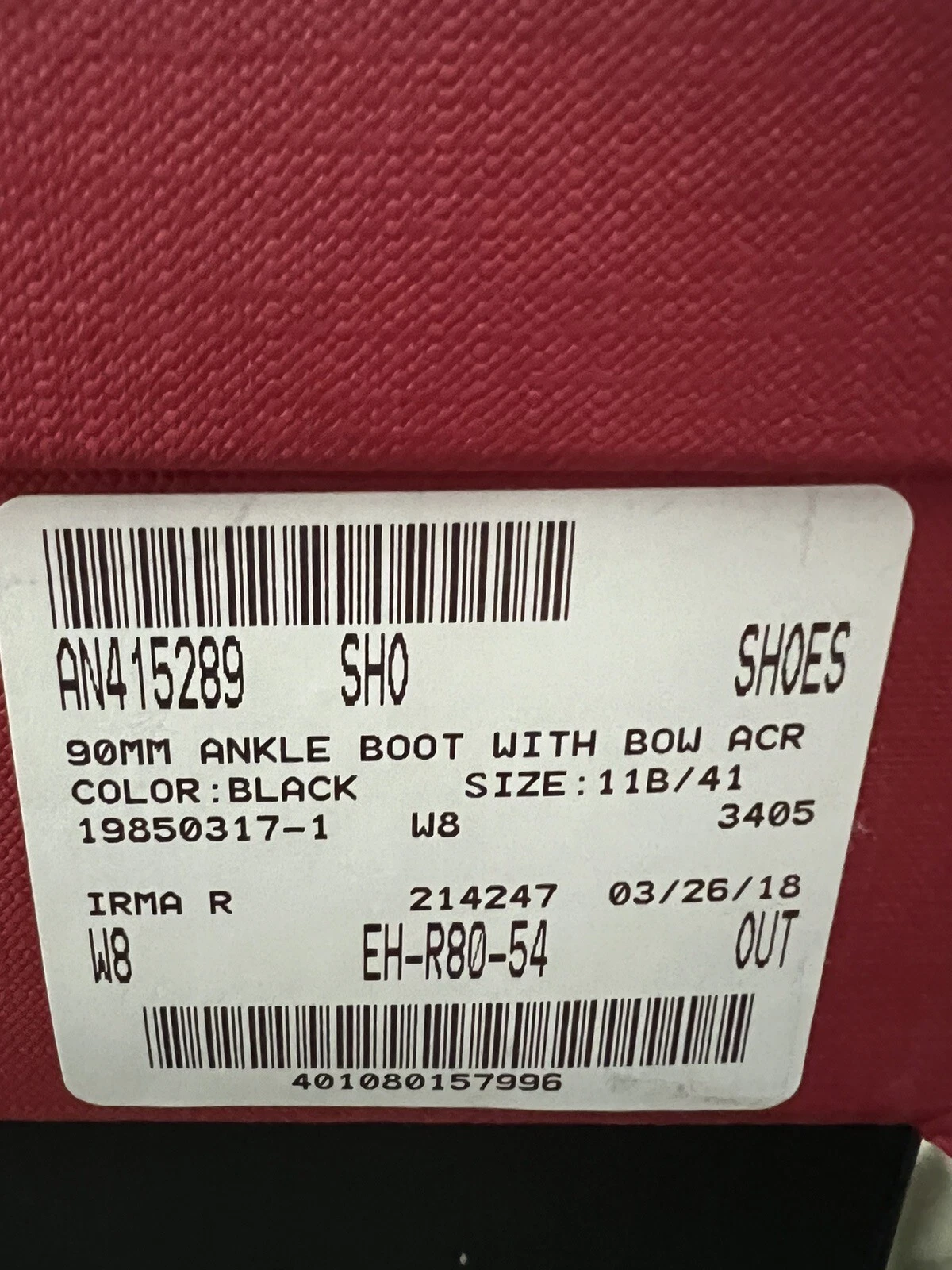 Scarpe stivaletti VALENTINO GARAVANI nuovi $1295 passerella fiocco pelle testurizzata tg 41