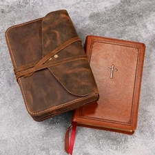 Leather Bible Cover Case Pouch for Thomas Nelson NKJV Personal Size Bible
