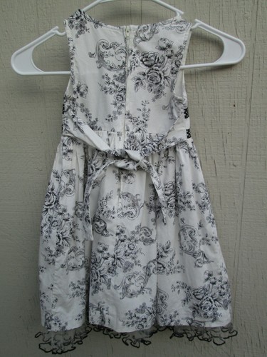 ❤ ASHLEY ANN girls floral dress size 4 rosette bow ruffle cotton - Picture 10 of 12