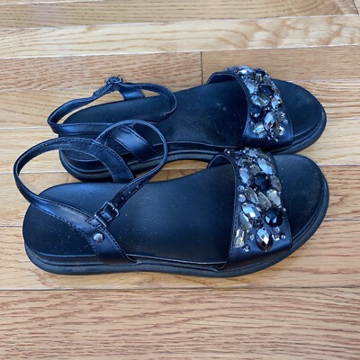 Women s Simply Vera Vera Wang Black Sandals With Gems - Size 7