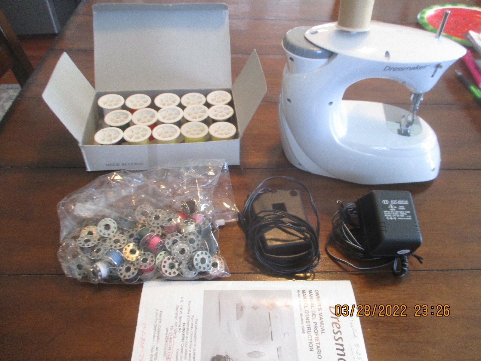 Dressmaker Sewing Machine With Adapter, Foot Pedal , Owners Manual