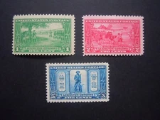 #617 618 619 Lexington-Concord Set MH/MNH OG F/VF #12 CV $22