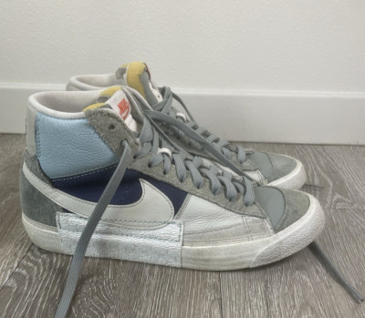 Nike Blazer '77 Pro Club Mid - Mica Green Navy Light Bone Size 10 Men s DQ7673