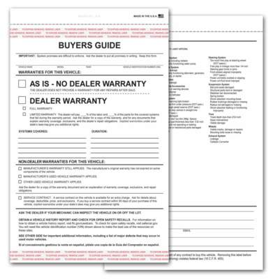 #ad 2 Part Buyers Guide Form Adhesive Tape English As Is Warranty 100 pack $30.23