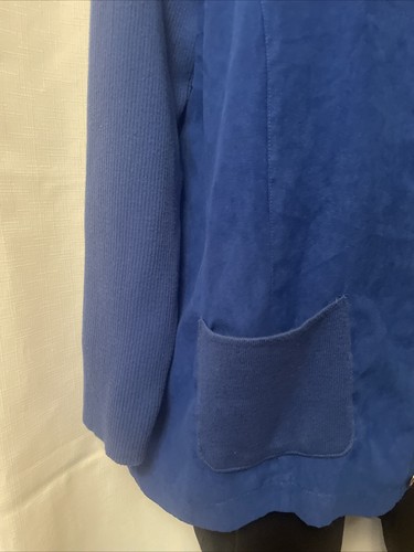 Women’s Blue Jacket Coat Stretch Long Sleeve Draper's & Damon's Size XL - Picture 3 of 8