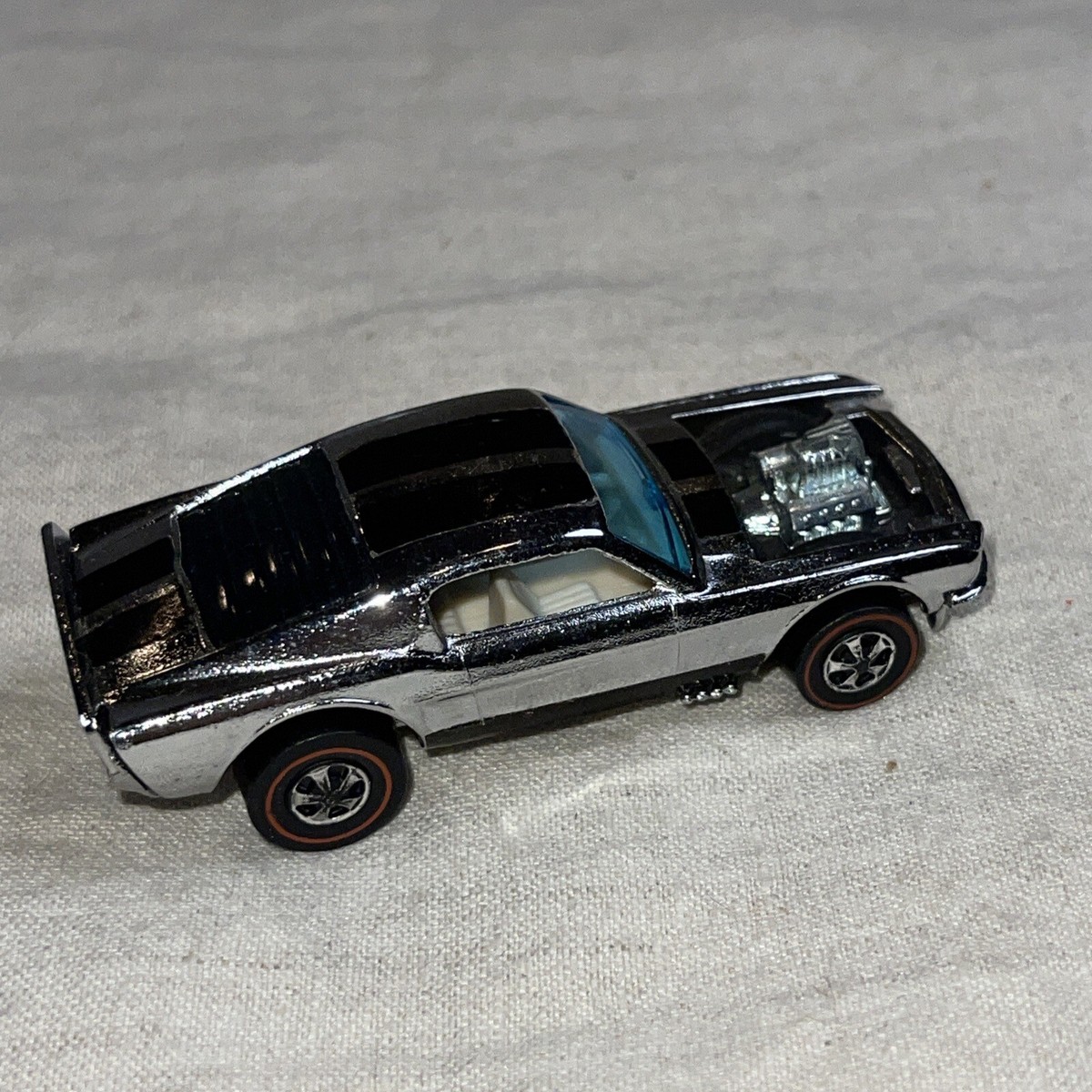 Hot Wheels Redline Mustang Boss Hoss Chrome 1968 Vintage VG