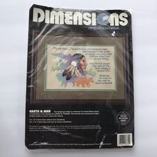 Dimensions Counted Cross Stitch Earth  Man Native American Quote 3764 Kit New