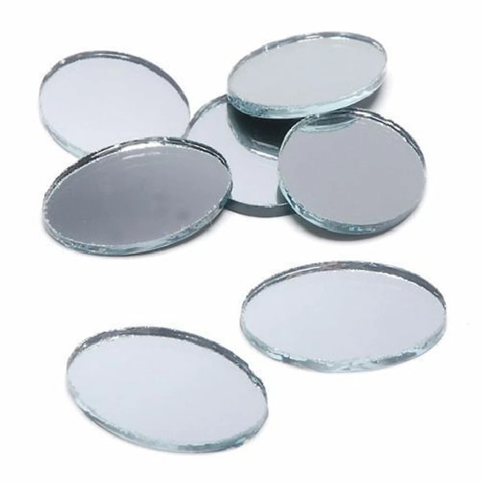 1 X 3/4 Inch Glass Small Oval Mirrors BULK 48 Pieces Also Mirror Mosaic Tiles