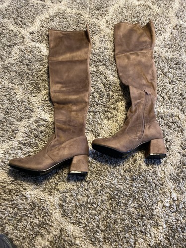 Beston ladies thigh high brown boots 