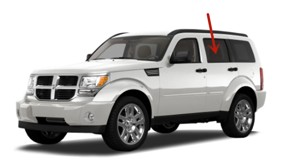 Fits 2007-2011 Dodge Nitro 4 Dr SUV Driver Side Left Rear Door Window Glass - Imagem 2 de 4