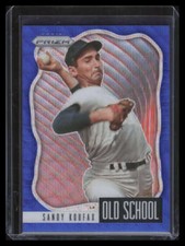 2021 Panini Prizm Old School Prizms Blue Wave Refractor 7 Sandy Koufax 18/60