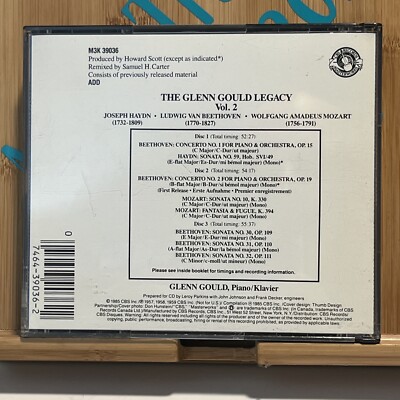 The GLENN GOULD Legacy Volume 2 - 3 CDs- **Excellent Condition