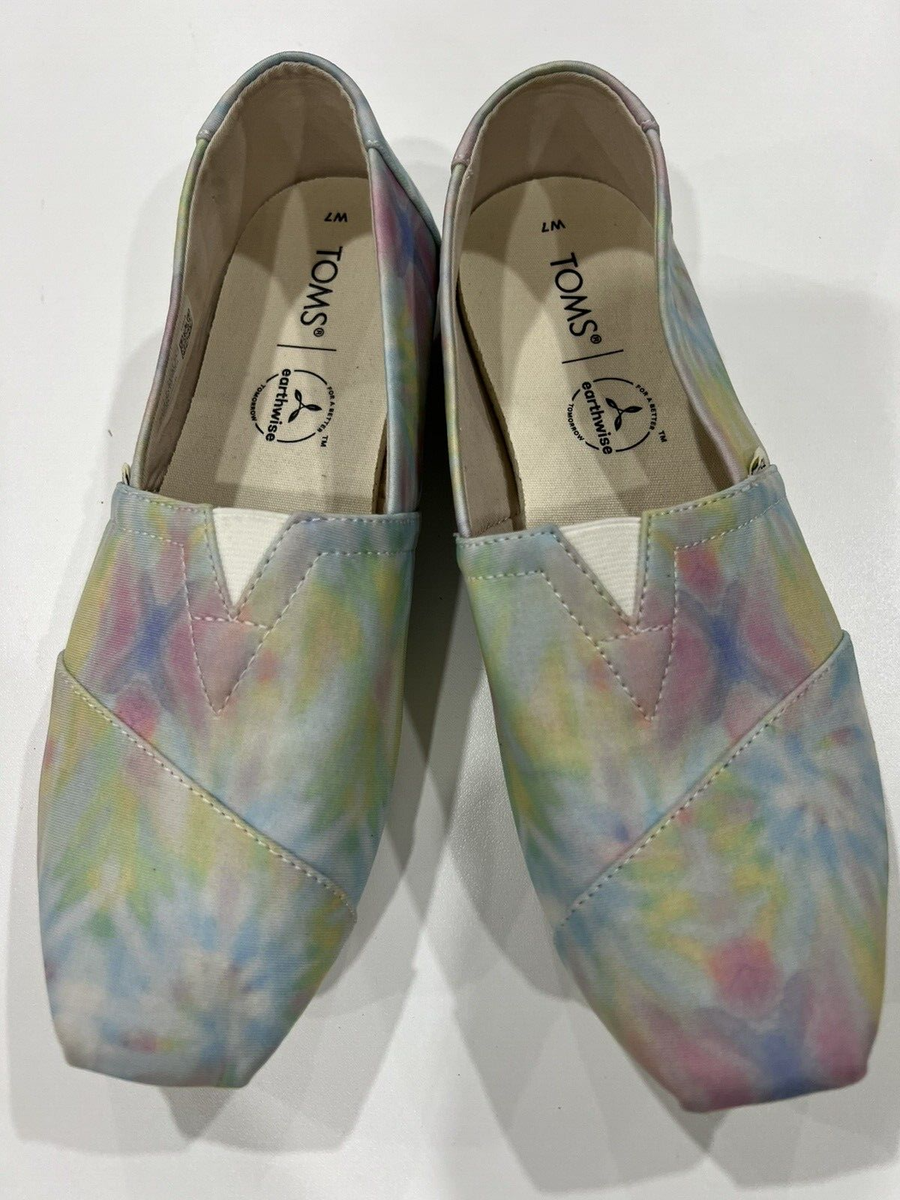 Toms Womens Alpargata White Multi Pastel Tie Dye